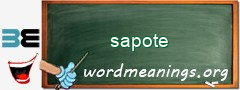 WordMeaning blackboard for sapote